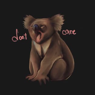 Cute lazy koala bear don’t care(on blue jeans) T-Shirt