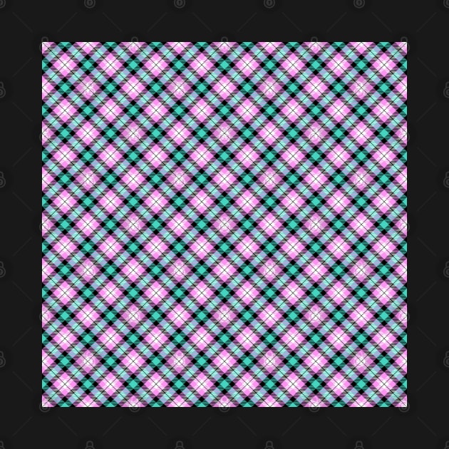 Pink and Blue Plaid Background by MarjanShop