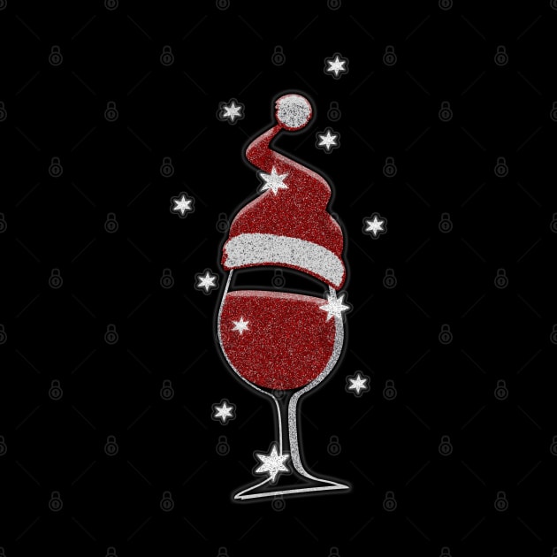 Christmas Wine Glass by SandraKC