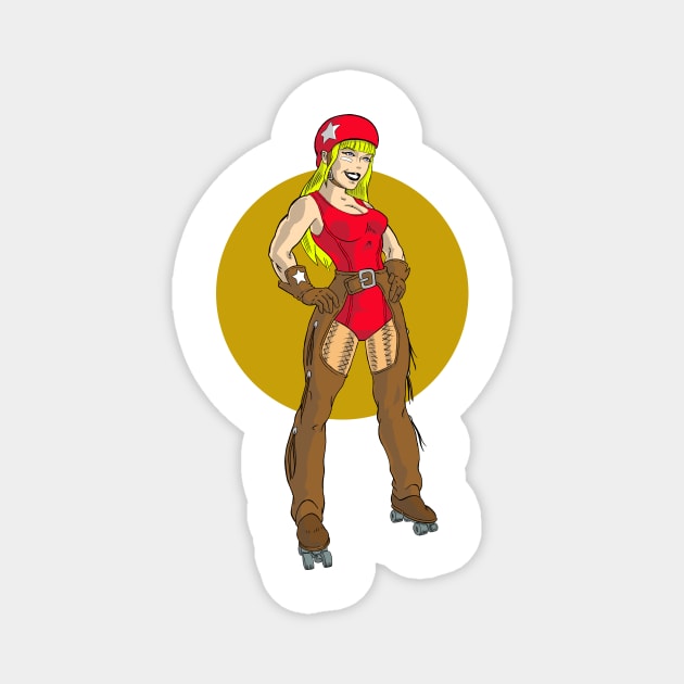 Roller Derby Girl Magnet by gustoprints