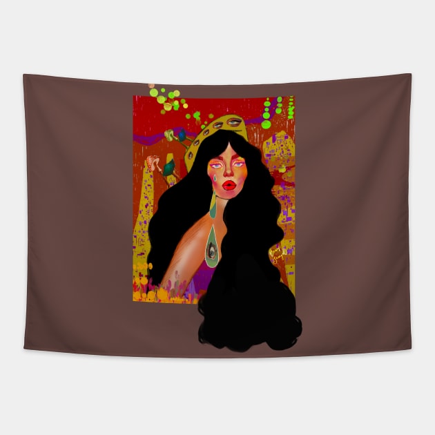 Cry Baby Tapestry by Colormyline by Denis Senyol