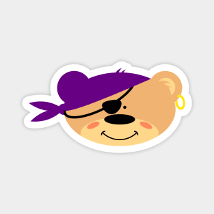 Teddy bear Pirate with Eyepatch Magnet