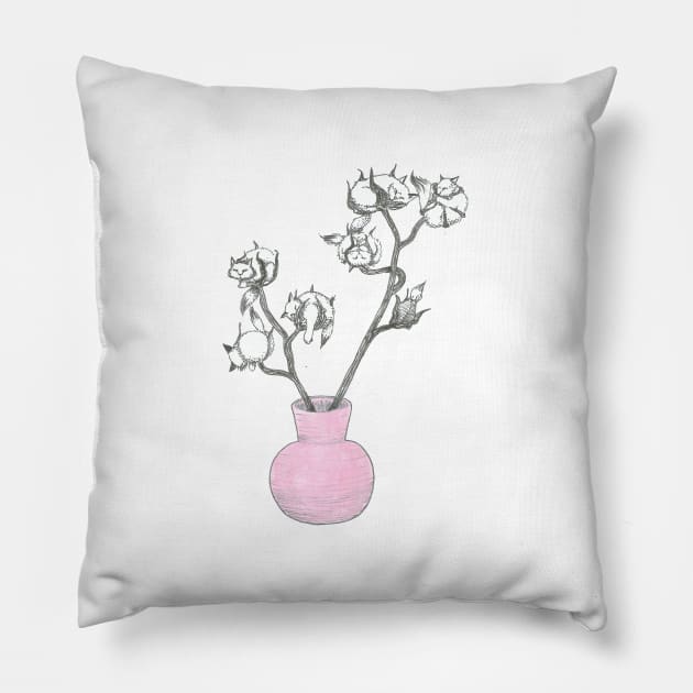 Pussy willow Pillow by Créa'RiBo