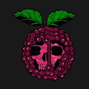 Distressed Skull raspberry T-Shirt