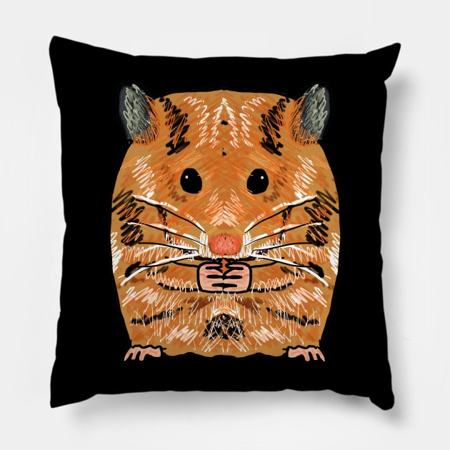 Hamster Pillow by Mark Ewbie