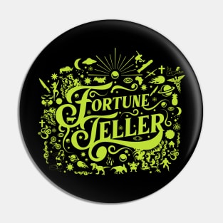 Vintage Fortune Teller Green Pin