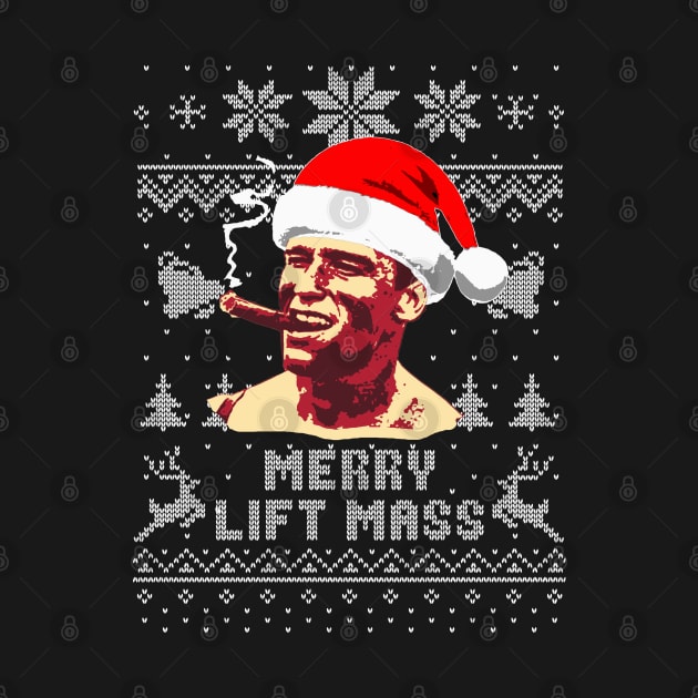 arnold schwarzenegger Merry Lift Mass Christmas by Nerd_art