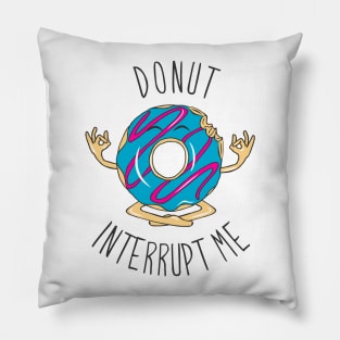 A Donut Doing Yoga Pillow