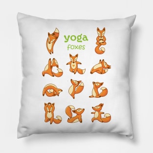 Yoga Foxes Pillow