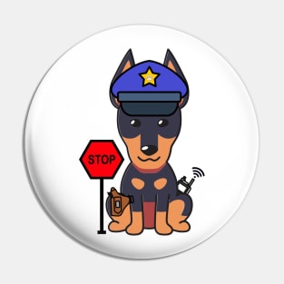 Funny Alsatian Policeman Pin