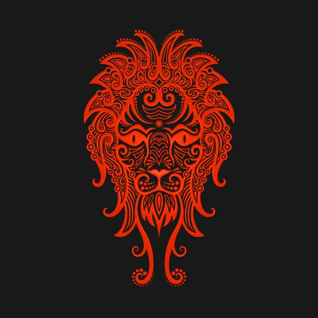 Red Leo Zodiac Sign by jeffbartels