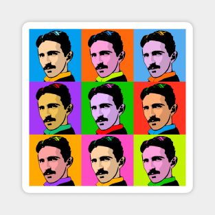 Nikola Tesla Pop Art Magnet