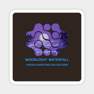 moonlight waterfall Magnet