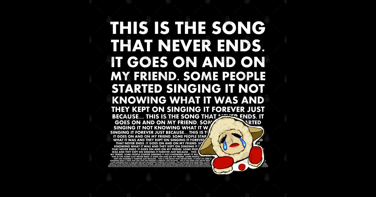 Lamb Chop Song That Never Ends Lyrics The Song That Never Ends 2 - Lambchop - T-Shirt | TeePublic