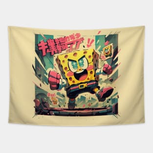 Kaiju Spongebob Anime Tapestry