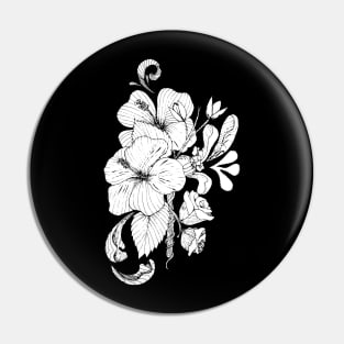 Cool floral ink tattoo art Pin