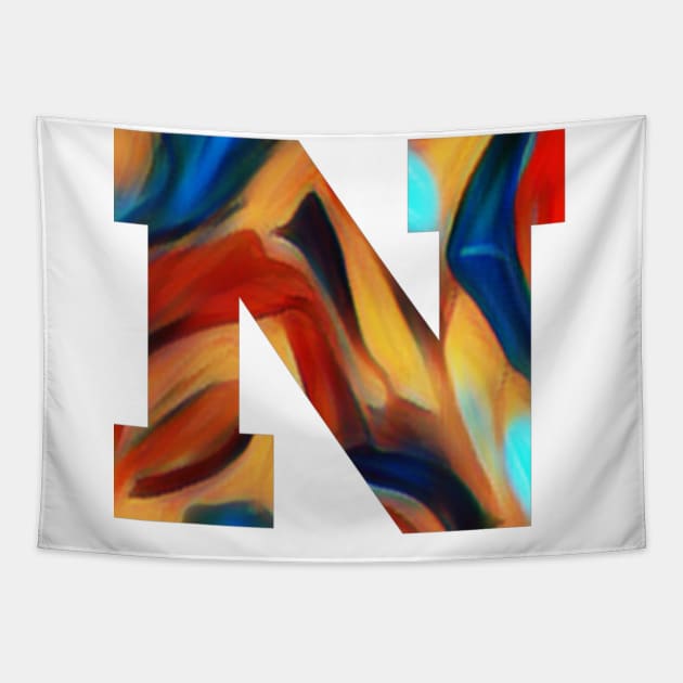 Capital letter N. Tapestry by by Katerina