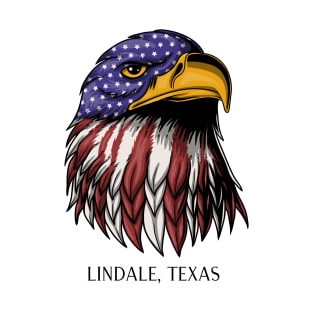 Lindale Texas Eagles American Pride USA Flag Patriotic Eagle Head T-Shirt