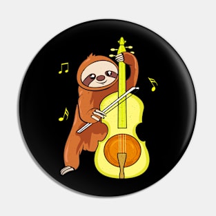 sloth cello musical instrument avocado Pin