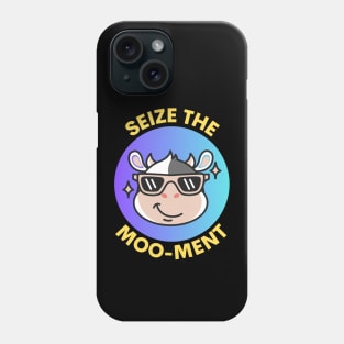 Seize The Mooment | Cute Cow Pun Phone Case