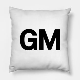 GM Logo - Representing the Cutting Edge of Crypto and NFTs Pillow