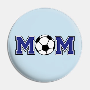 Blue Soccer Mom Pin