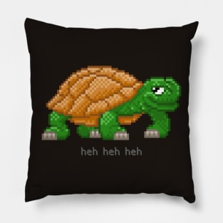 Weird Turtle Pixel Word Art Pillow