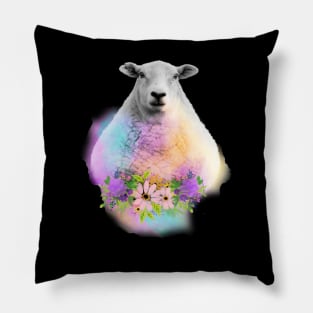 Watercolor Floral Sheep Pillow