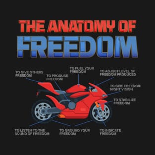 Motorcycle Gift, The Anatomy Of Freedom Shirt, Biker Lover Gift, Gift For Biker, Motor Cross, Motorcycle Anatomy T-Shirt