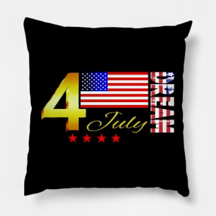 4th of July American Flag Dream Day T-shirt Pillow