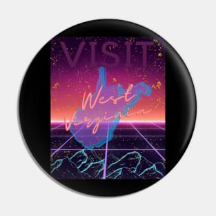 Vaporwave West Virginia Pin