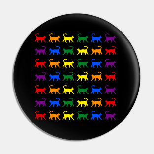 Cats LGBT Pattern Cat Daddy Cat Mom Cat Lovers Funny Cat Pin