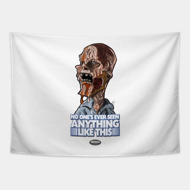 Steve West (The Incredible Melting Man) Tapestry by AndysocialIndustries