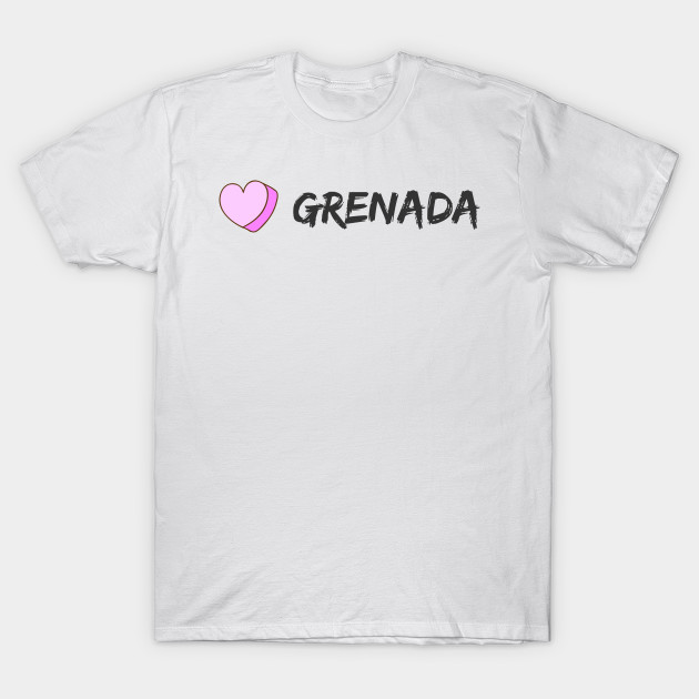 I Love Heart Grenada Pink Kids T-Shirt