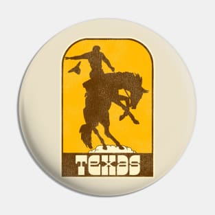 Texas Vintage Western Cowboy Rodeo Travel Souvenir Pin