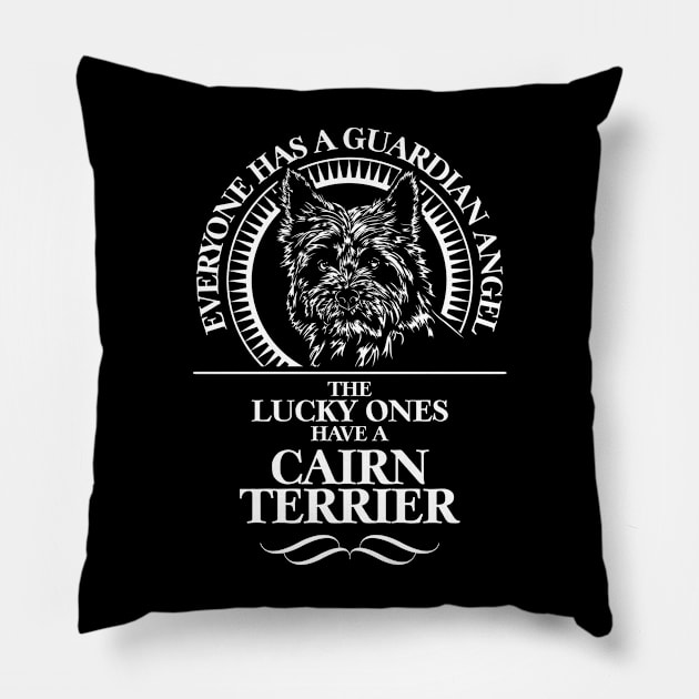 Cairn Terrier Guardian Angel dog mom Pillow by wilsigns