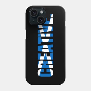 Scottish Creative with Saltire Flag in Scotland Phone Case