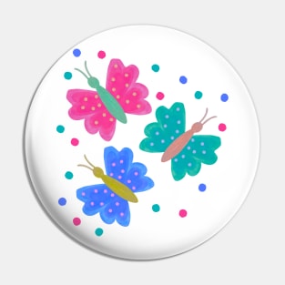 Fluttering rainbow Butterflies Pin