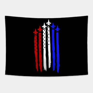 Red White Blue F-16 Tapestry