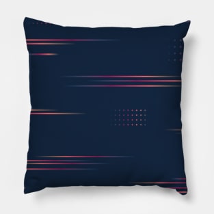 Synthwave Lines of the Past Pillow