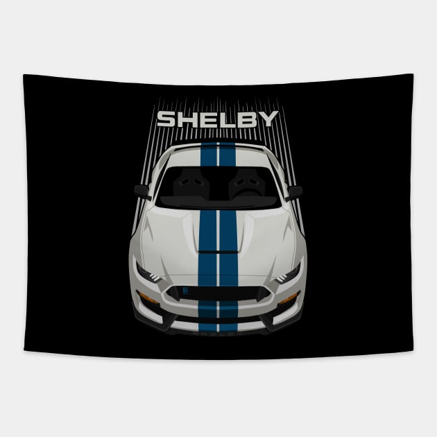 Ford Mustang Shelby GT350 2015 - 2020 - Heritage Edition - Wimbledon White - Guardsman Blue Stripe Tapestry by V8social