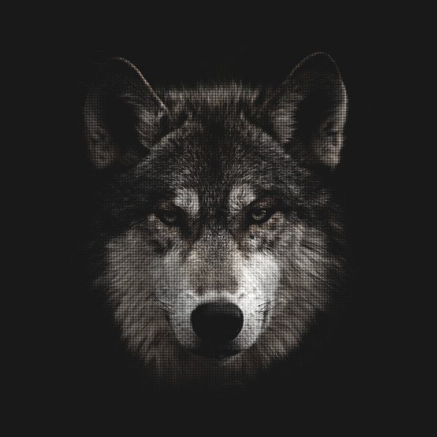 Animal Wolf Halftone - Wolf - T-Shirt | TeePublic
