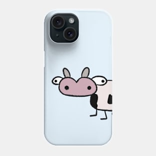 Goofy cow drawing Phone Case