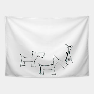 White dogs Tapestry