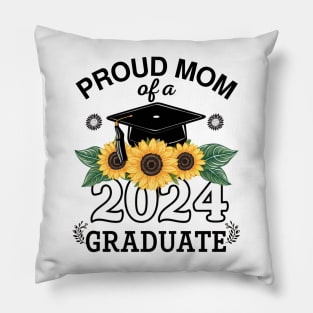 proud mom graduate funny senior class of 2024 Pillow