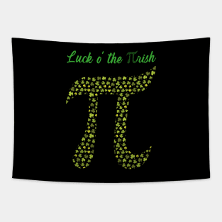 St Patricks Day Funny Pi Design Luck O' The Pi-Rish Tapestry