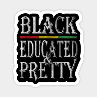 Black educated and pretty african american woman Magnet