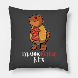 Tyrannohotdog Rex Pillow