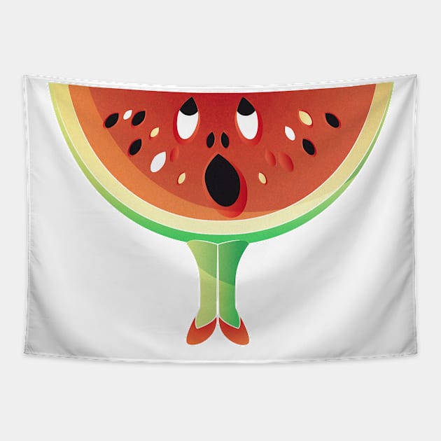 Surprised Watermelon Tapestry by SelmaCardoso