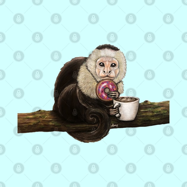 "Capuchin Cappuccino" - Java Jungle collection by GardenPartyArt